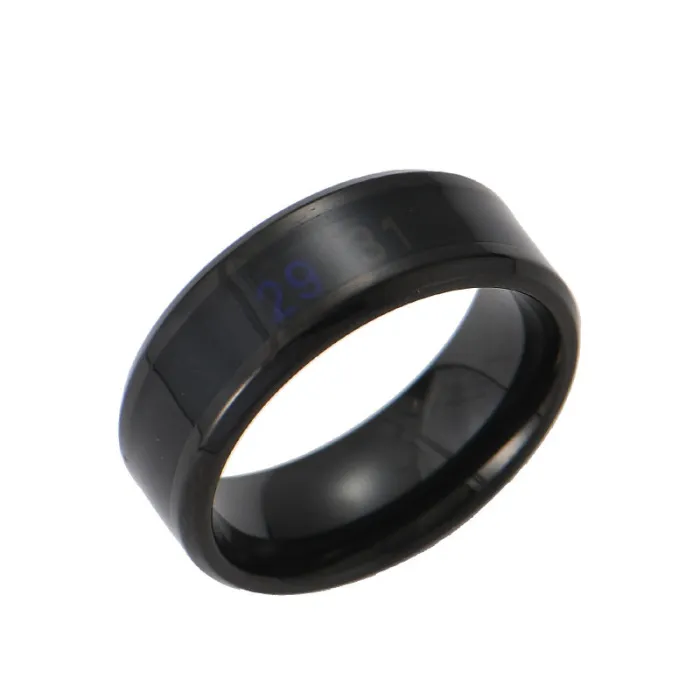 Smart Mood Temperature Ring – Fashionable Titanium Steel Men’s Ring with Heat-Sensitive Color Change | Stylish Jewelry | Wholesale