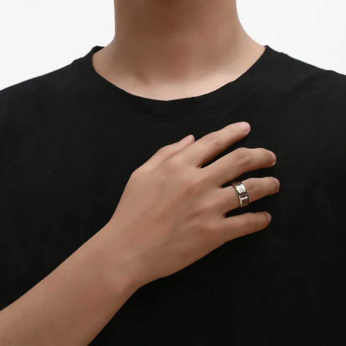Chinese Chess Ring for Men – Stainless Steel Ethnic-Style Symbol Ring | Trendy Accessory for Xiangqi Lovers | Gift Jewelry | Wholesale