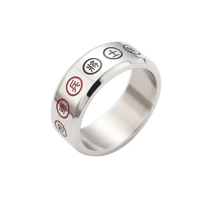 Chinese Chess Ring for Men – Stainless Steel Ethnic-Style Symbol Ring | Trendy Accessory for Xiangqi Lovers | Gift Jewelry | Wholesale