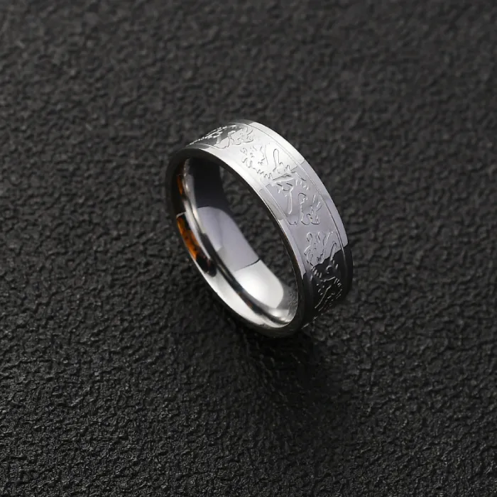 Chinese Dragon Pattern Ring – Bold Titanium Steel Ring for Men | Biker Style Statement Jewelry | Wholesale Trendy Accessories