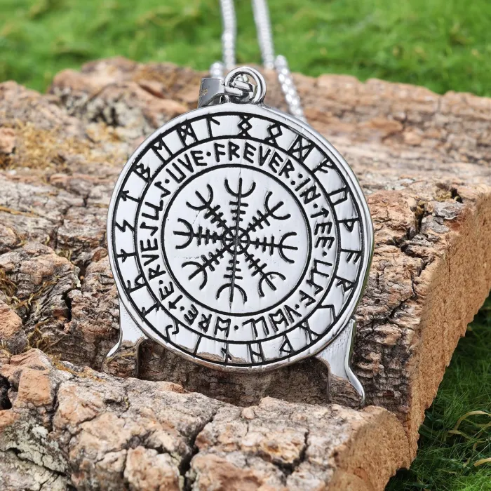 Vintage Viking Tree of Life Pendant – Stainless Steel Norse Raven Necklace for Men | Nordic Amulet Jewelry | Wholesale Available