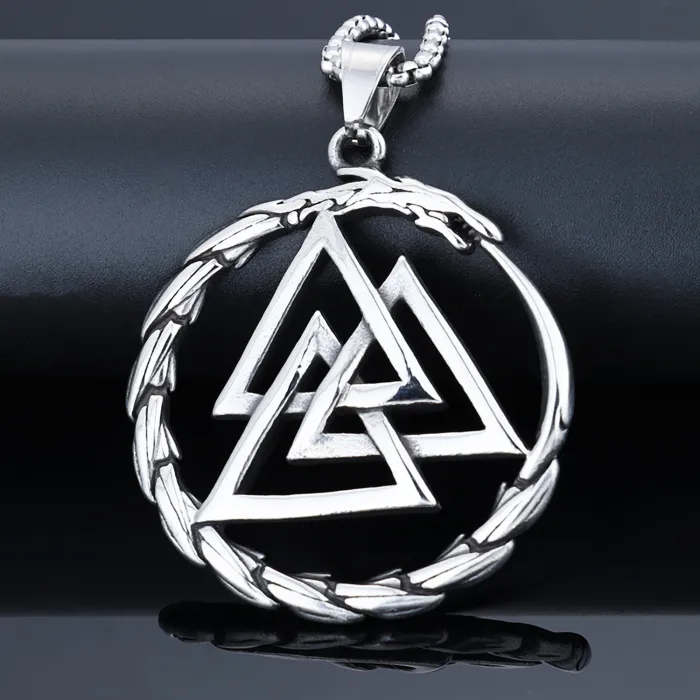 Viking Dragon Head Pendant – Hollow Carved Stainless Steel Necklace | Retro Nordic Style Jewelry for Men | Cross-Border Wholesale