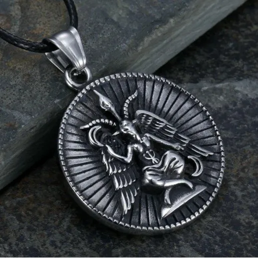 Ram Head Pendant – Vintage Style Stainless Steel Animal Necklace for Men | Bold Gothic Jewelry | Cross-Border Wholesale