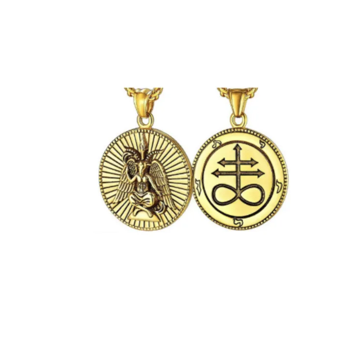 Ram Head Pendant – Vintage Style Stainless Steel Animal Necklace for Men | Bold Gothic Jewelry | Cross-Border Wholesale