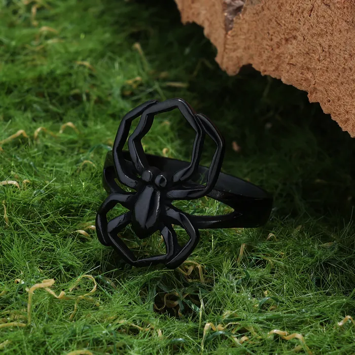 Halloween Spider Ring – Trendy DIY Gothic Stainless Steel Ring for Men & Women | Fashion Statement Jewelry | Wholesale