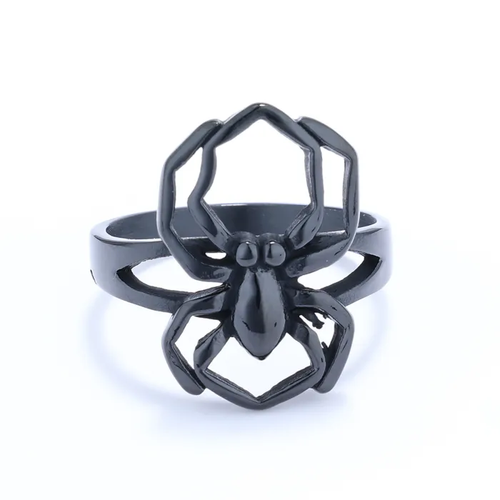 Halloween Spider Ring – Trendy DIY Gothic Stainless Steel Ring for Men & Women | Fashion Statement Jewelry | Wholesale
