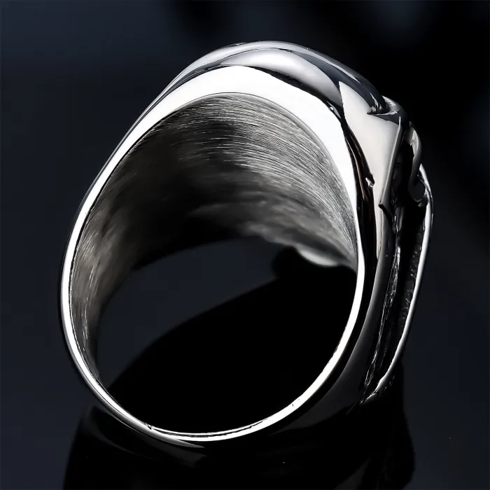Stainless Steel Skull Ring for Men – Gothic Punk Ghost Head Design | Vintage Biker Style | Wholesale Available