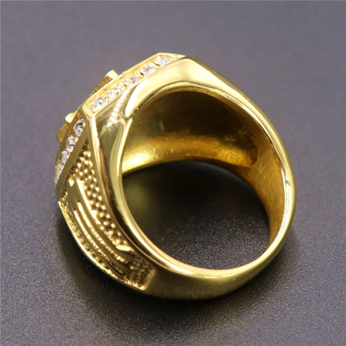 Gold Masonic AG Ring – Stainless Steel & Titanium Steel Unisex Freemason Ring with CZ Crystals, Wholesale Aliexpress Bestselling Jewelry