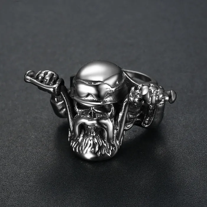 Motorcycle Ring for Men – Biker Style Stainless Steel Riding Ring, Motorcycle Design Jewelry Wholesale