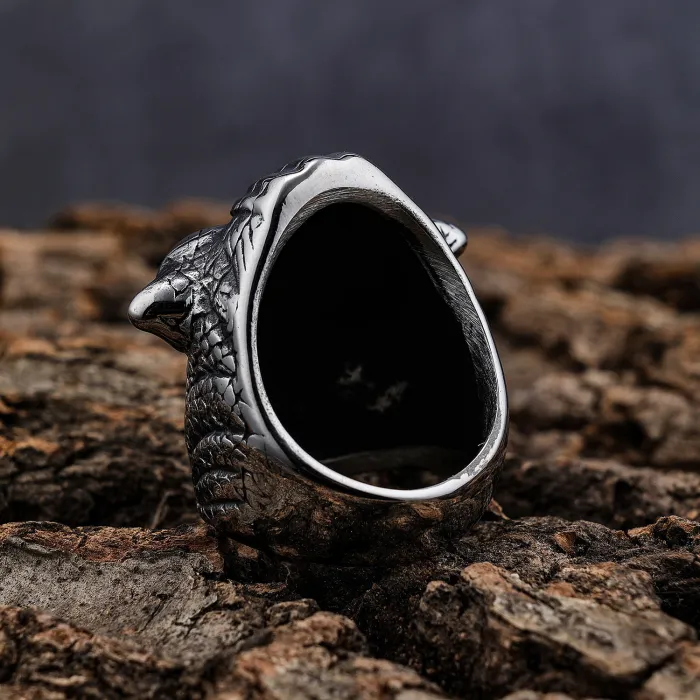 Alien Totem Ring – Punk Style Stainless Steel Men’s Ring, Sci-Fi Movie Inspired Jewelry Wholesale