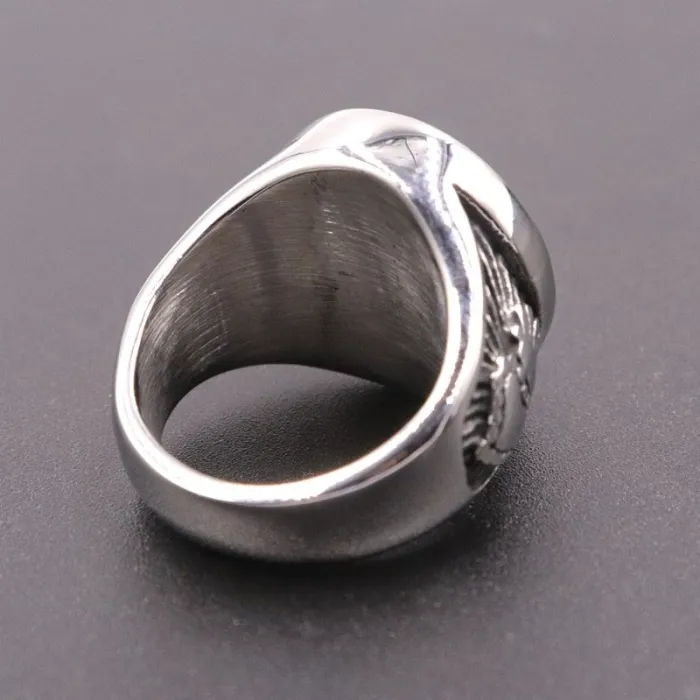 Praying Hands Skull Ring – Gothic Stainless Steel Faith Ring for Men, Punk Style Religious Jewelry Wholesale