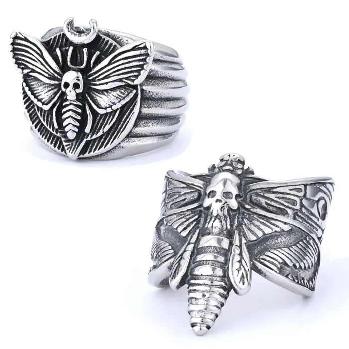 Punk Gothic Butterfly Ring – Unisex Stainless Steel Fashion Ring | Ready Stock | Wholesale Available