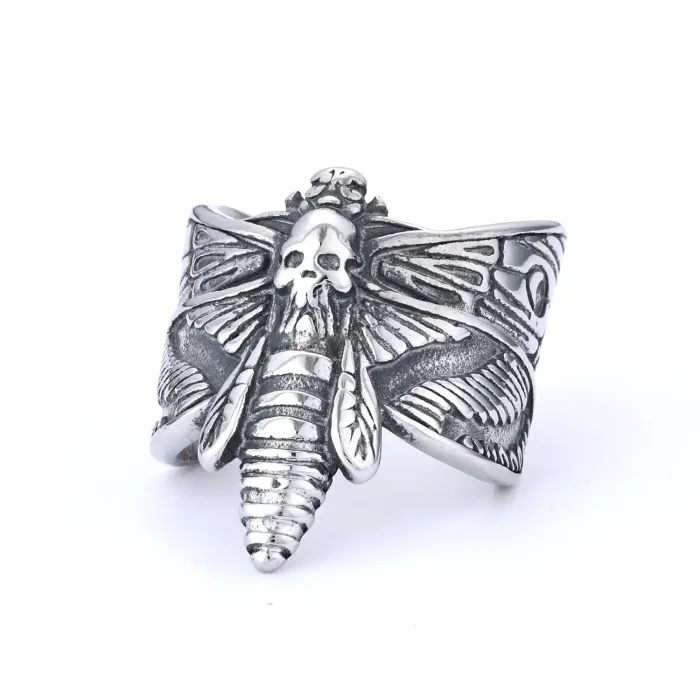 Punk Gothic Butterfly Ring – Unisex Stainless Steel Fashion Ring | Ready Stock | Wholesale Available