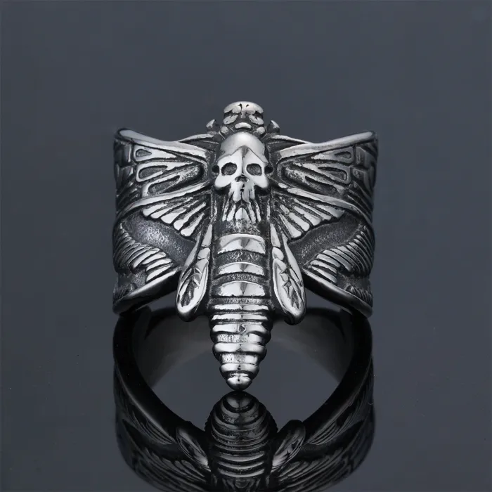 Punk Gothic Butterfly Ring – Unisex Stainless Steel Fashion Ring | Ready Stock | Wholesale Available