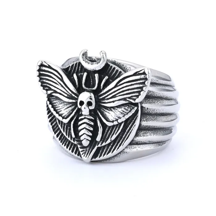 Punk Gothic Butterfly Ring – Unisex Stainless Steel Fashion Ring | Ready Stock | Wholesale Available