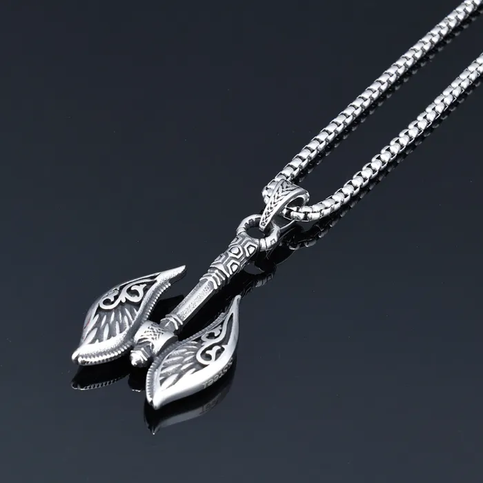 Stainless Steel Axe Pendant Necklace – Fade-Resistant Retro Viking Style Jewelry for Men | Hip-Hop Pendant | Wholesale
