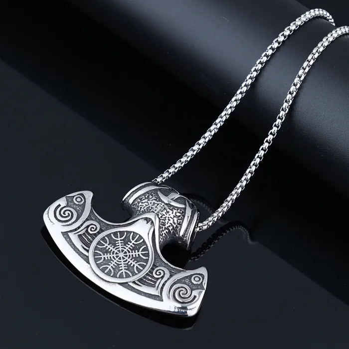 Viking Thor's Hammer Pendant – Stainless Steel Mjolnir Necklace | Norse Mythology Jewelry | Masculine Style | Wholesale
