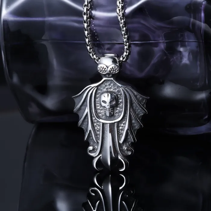 Bat Skull Pendant – Edgy Gothic Style Stainless Steel Necklace for Trendy Streetwear | Punk Accessories | Wholesale