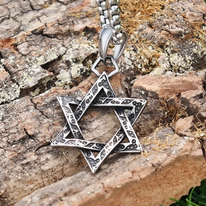 Viking Pentagram Pendant – Retro Hollow Out Stainless Steel Necklace | Norse Style Amulet for Men | Gothic Jewelry | Wholesale