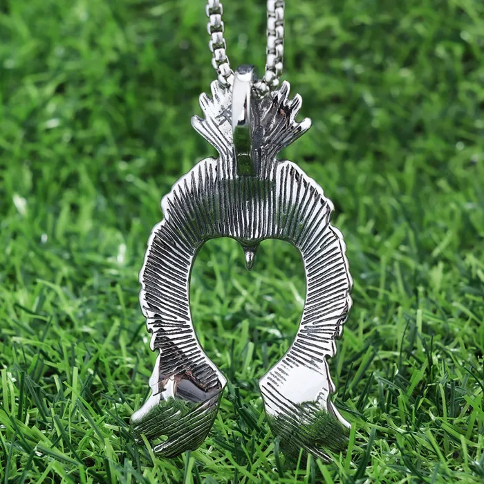 Flying Eagle Pendant – Bold Tribal Stainless Steel Necklace | Vintage Ethnic Style | Men's Trendy Non-Fading Jewelry