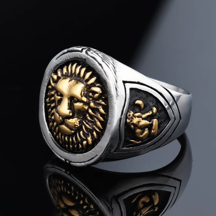 Bold Lion Head Ring – Vintage Artistic Stainless Steel Statement Ring for Men | Retro Style | High-End Look | Wholesale