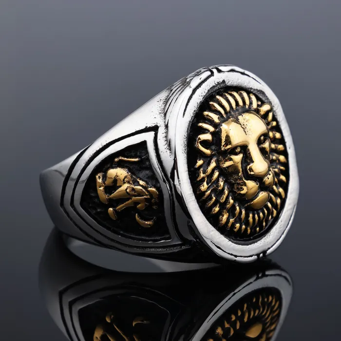 Bold Lion Head Ring – Vintage Artistic Stainless Steel Statement Ring for Men | Retro Style | High-End Look | Wholesale