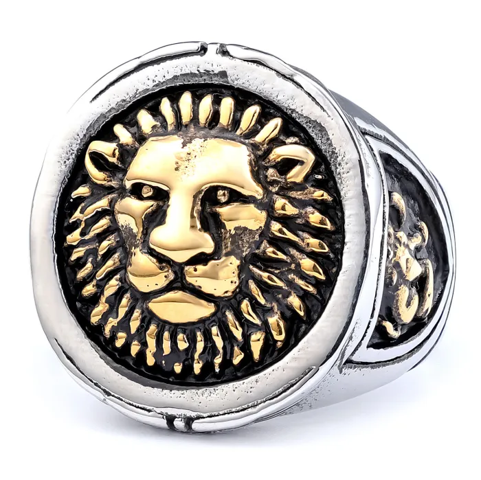 Bold Lion Head Ring – Vintage Artistic Stainless Steel Statement Ring for Men | Retro Style | High-End Look | Wholesale