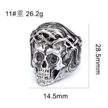 Punk Skull Bracelet for Men – Stainless Steel Thorn Design | Minimalist Daily Wear Jewelry | Edgy Gothic Style | In Stock