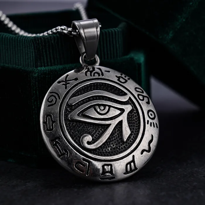 Evil Eye Pendant – Trendy Stainless Steel Necklace for Men | Gothic Style Amulet Jewelry | In Stock for Immediate Dispatch