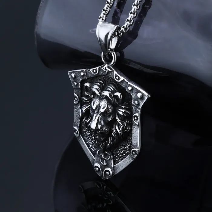 Wholesale Lion Head Pendant – Punk Style Jungle King Necklace for Men & Women | Stainless Steel Bulk Jewelry Supplier
