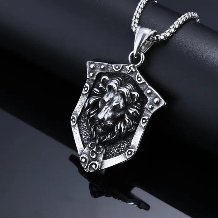 Wholesale Lion Head Pendant – Punk Style Jungle King Necklace for Men & Women | Stainless Steel Bulk Jewelry Supplier