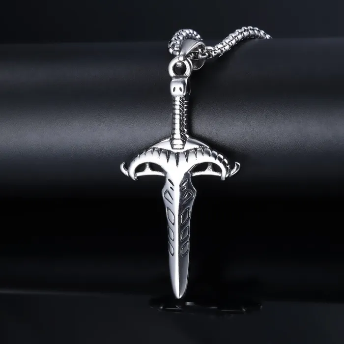 Wholesale Viking Sword Pendant – Street Style Necklace for Men | Trendy Stainless Steel Jewelry Supplier