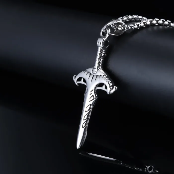 Wholesale Viking Sword Pendant – Street Style Necklace for Men | Trendy Stainless Steel Jewelry Supplier