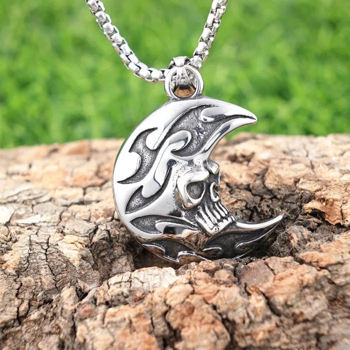 Moon & Skull Pendant – Gothic Punk Stainless Steel Necklace for Men | Bulk Jewelry Supplier

Moon & Skull Pendant – Gothic Punk Stainless Steel Necklace for Men | Bulk Jewelry Supplier

Moon & Skull Pendant – Gothic Punk Stainless Steel Necklace for Men | Bulk Jewelry Supplier