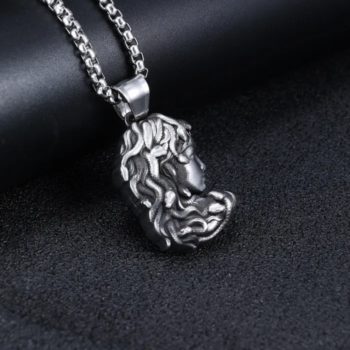 Vintage Punk Style Angel Pendant – Unisex Stainless Steel Minimalist Necklace for Street Fashion | In Stock