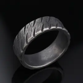 Vintage Style Stainless Steel Totem Wheel Ring – Unisex, Matte Finish, In Stock - Jewelryto