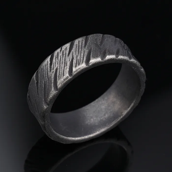 Vintage Style Stainless Steel Totem Wheel Ring – Unisex, Matte Finish, In Stock