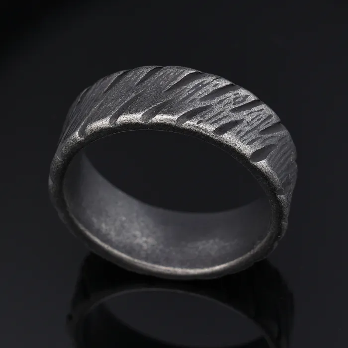 Vintage Style Stainless Steel Totem Wheel Ring – Unisex, Matte Finish, In Stock