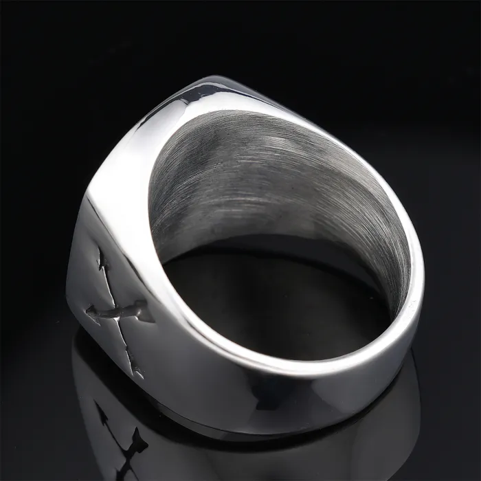 Minimalist Biker Style Geometric Wrench Pendant – Stainless Steel, In Stock