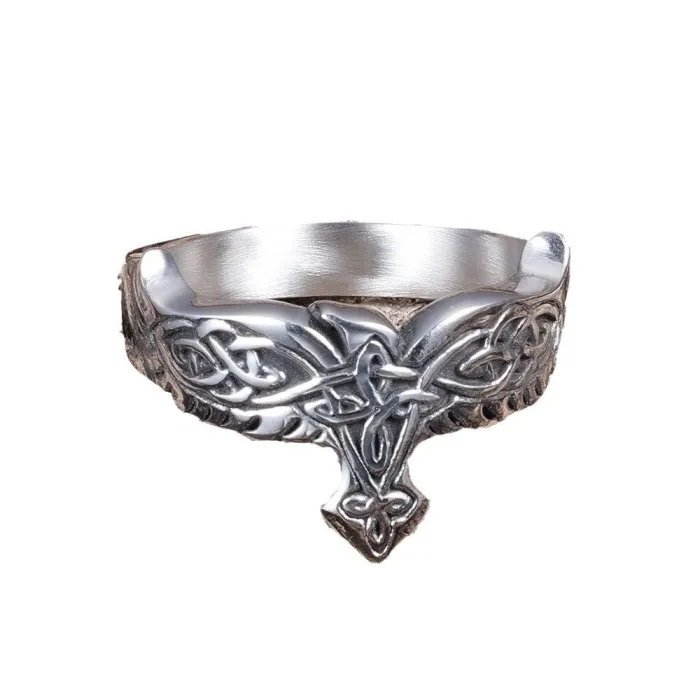 Hot-Selling Hip-Hop Retro Viking Eagle Ring – Unisex Stainless Steel Totem Pattern
