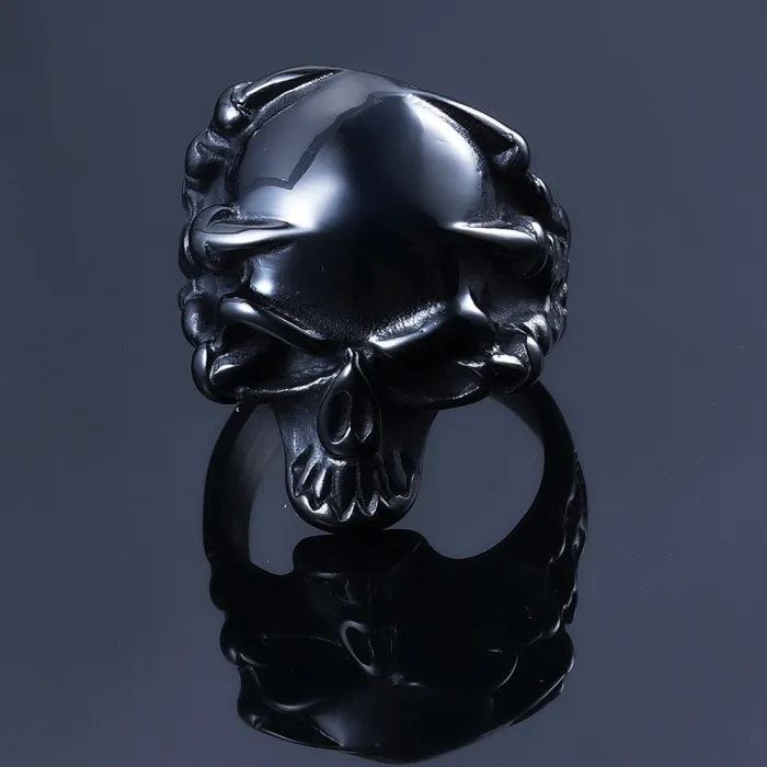 Factory Direct Skull Ring – Punk Retro Stainless Steel Jewelry for Men | Wholesale In-Stock Bulk Supplier