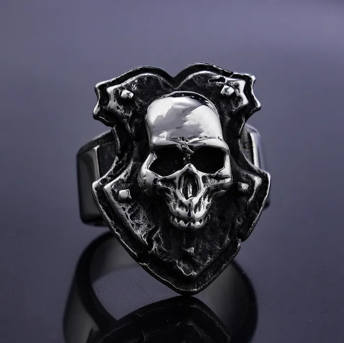 Punk Retro Skull Stainless Steel Ring – Factory Direct Wholesale In Stock