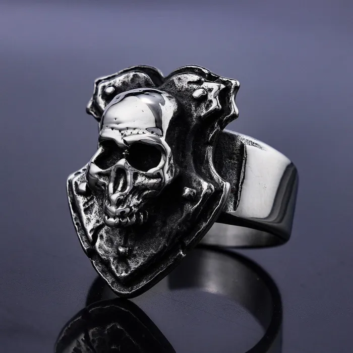 Punk Retro Skull Stainless Steel Ring – Factory Direct Wholesale In Stock