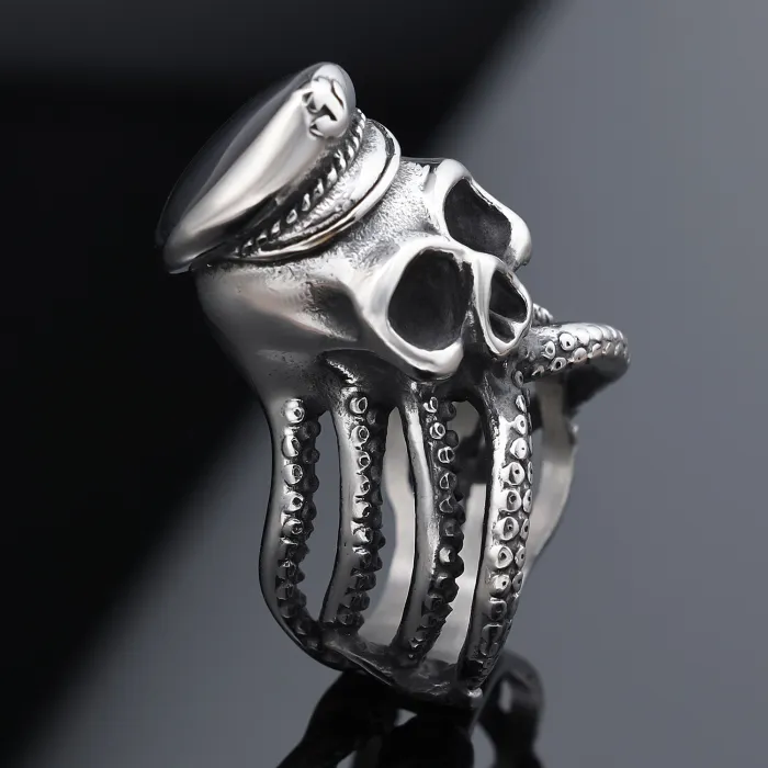 Punk Style Octopus Stainless Steel Ring – Unisex Animal Series Best Seller in Europe and the US