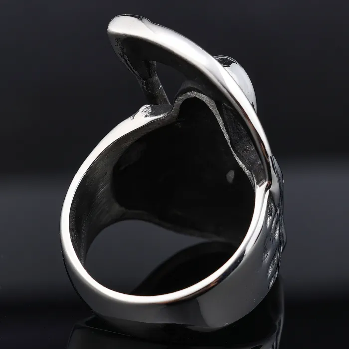 Grim Reaper Stainless Steel Ring – Vintage Hip-Hop Style for Men | In-Stock Bulk Jewelry Supplier