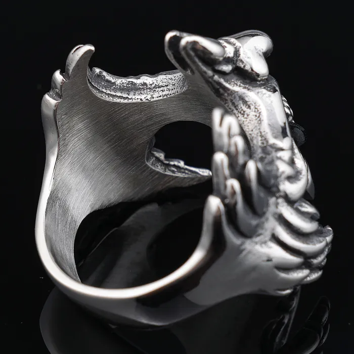 New Hot-Selling Devil Grin Joker Ring – Unisex Stainless Steel Gothic Clown Design (Wholesale for EU/US)