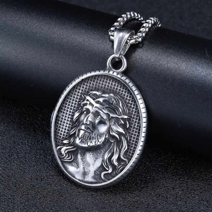 New Genuine Stainless Steel Portrait Pendant – Fade-Resistant Daily Necklace (One-Piece Sourcing)