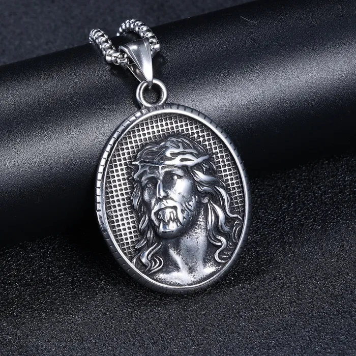 New Genuine Stainless Steel Portrait Pendant – Fade-Resistant Daily Necklace (One-Piece Sourcing)
