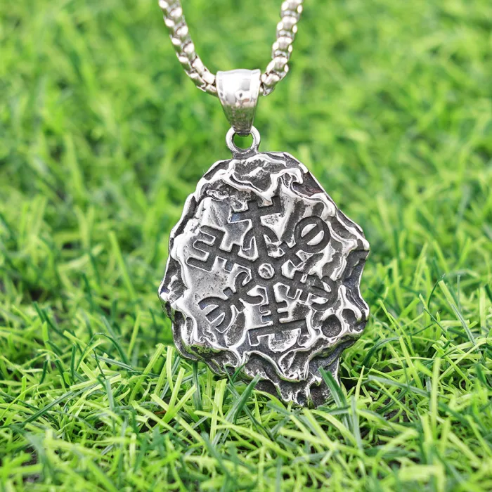 Viking Meteorite Necklace – Vintage Style Unisex Pendant for Men & Women | Retro Jewelry Bulk Supplier