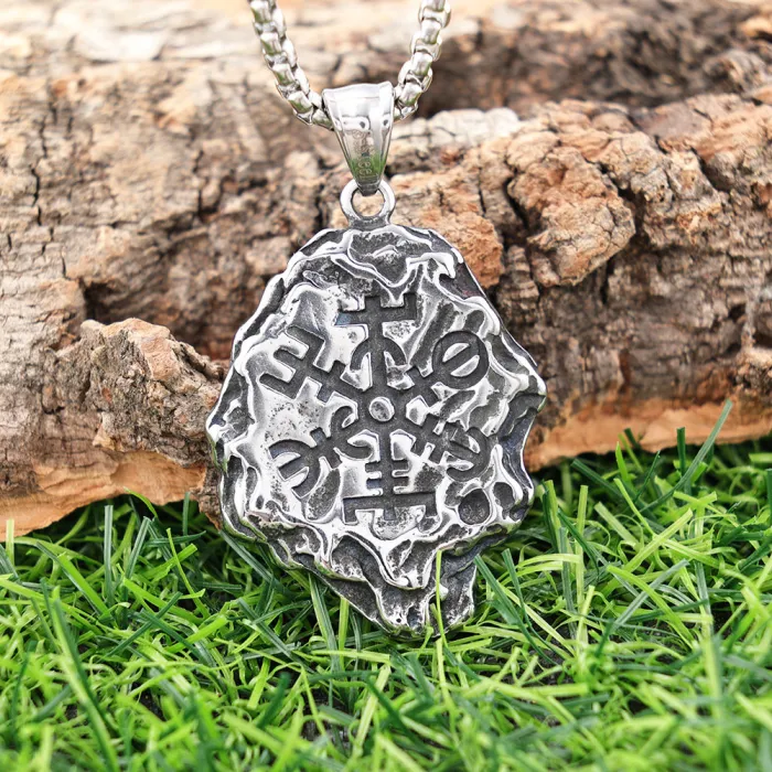 Viking Meteorite Necklace – Vintage Style Unisex Pendant for Men & Women | Retro Jewelry Bulk Supplier